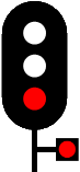Single head with marker below and to the right